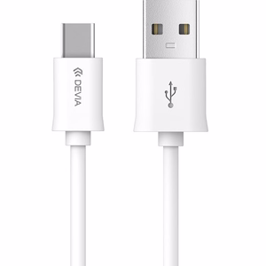 Devia кабель Smart EC082 USB - USB-C 1,0 м 2,1A белый
