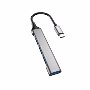 Dudao HUB 4in1 USB-C - 4x USB-A (3 x USB2.0 / USB3.0) 6.3cm juodas (A16T)