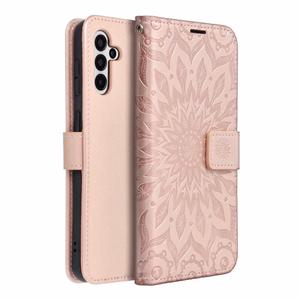MEZZO Dėklas telefonui SAMSUNG A13 5G / A04S mandala rožinio aukso spalvos