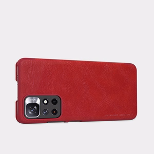 Nillkin Qin dėklas atverčiamas dėklas Xiaomi Redmi Note 11T 5G / 11S 5G / 11 5G (Kinija) / Poco M4 Pro 5G - juodas