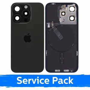 Задняя крышка совместимая с Apple iPhone 15 Pro / Black Titanium / (Service Pack)