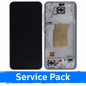 LCD ekranas, suderinamas su Samsung A356 A35 5G su rėmeliu / Ice Blue (Service Pack)