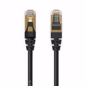 Orico PUG-C7 CAT7 10Gbps RJ45 Ethernet tinklo laidas interneto LAN apvalus 10m - juodas