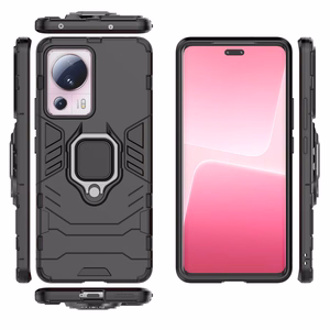 Dėklas telefonui Ring Armor Xiaomi 13 Lite su magnetiniu laikikliu ir žiedu - juodas