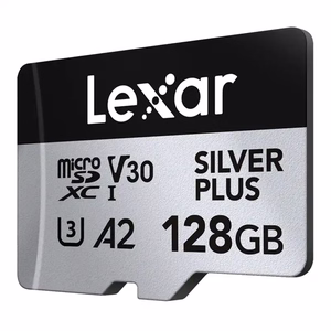 Karta pamięci Lexar High-Performance Silver Plus microSDXC 128GB + adapter