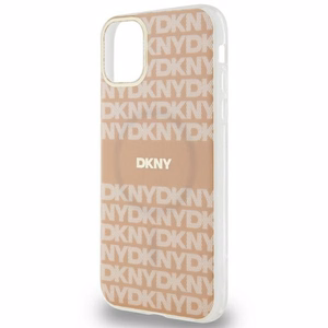 DKNY IML mono ir juostos magnetinis dėklas iPhone 11 / Xr - rožinis