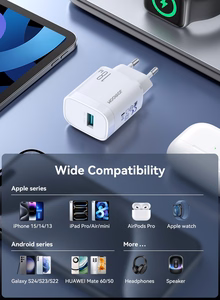 Įkroviklis Joyroom JR-TF4 18W USB-A + USB-A to USB-C cable 1.0m juodas
