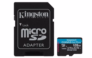 Kingston Technology Canvas Go! Plus 128 GB MicroSD UHS-I Klasės 10