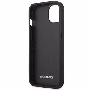 AMG AMHCP14MGSEBK iPhone 14 Plus 6,7 "juodas kietas dėklas Odinis Įspaustos linijos