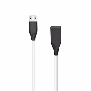 Силиконовый кабель USB - Micro USB, белый, 1м