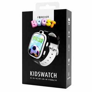 Išmanusis laikrodis vaikams Forever Smartwatch GPS WiFi 4G Kids Boost KW-530 juodas