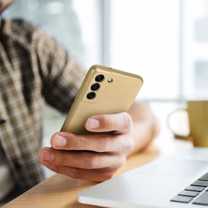 Metalinis dėklas telefonui SAMSUNG A14 5G / A14 4G auksinis