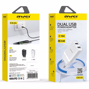 Įkroviklis Awei C15-EU 10W 2xUSB-A baltas