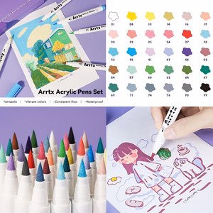 Acrylic Marker Pens ARRTX 30A, 30 Pastel Colours