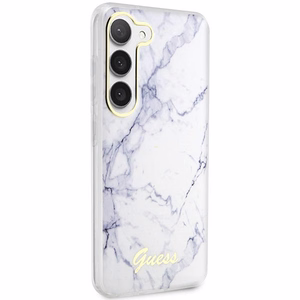 Guess GUHCS23SPCUMAH S23 S911 белый/белый жёсткий чехол Marble