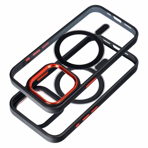 Чехол для Samsung S26 PLUS Color Edge Mag Cover совместимый с MagSafe чёрно-красный