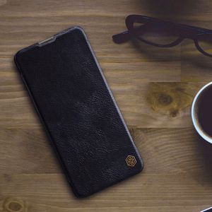 Nillkin Qin dėklas atverčiamas dėklas Xiaomi Redmi Note 11T 5G / 11S 5G / 11 5G (Kinija) / Poco M4 Pro 5G - juodas