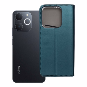 SMART MAGNETO knygos tipo dėklas telefonui REALME NOTE 70 tamsiai žalias