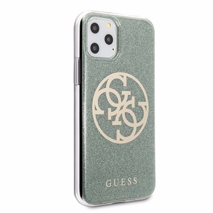 Guess GUHCN65PCUGLKA iPhone 11 Pro Max хаки жёсткий чехол 4G Circle Glitter