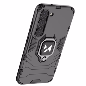 Чехол Wozinsky Ring Armor для Samsung Galaxy S23 бронированный с магнитным кольцом-держателем чёрный