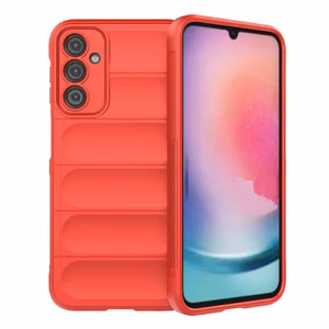 Dėklas telefonui Magic Shield Samsung Galaxy A24 4G lankstus apsauginis dėklas - raudonas