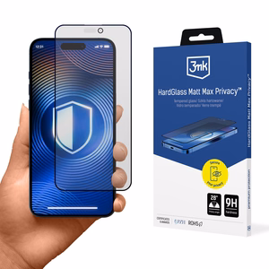 3mk Hardglass Matt Max Privacy Tempered Glass for Apple iPhone 15/16