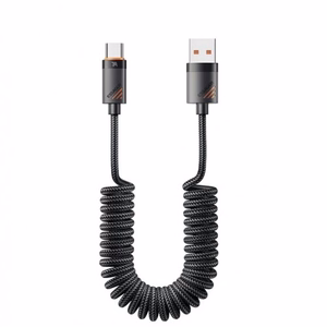 USB Кабель Essager "Chuan3" чёрный Type-C 180cm (до 7A)