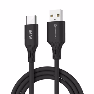 Кабель USB A к USB C Forcell F-Energy QC4.0 3A 66W Silicone 1 м C342 черный