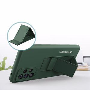 Wozinsky Kickstand Case silikoninis dėklas su stovu Samsung Galaxy A73 rožinis