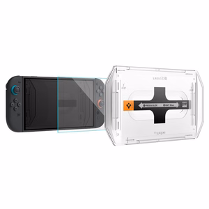 Spigen Glas.Tr "EZ FIT" grūdintas stiklas 2 vnt komplektas Nintendo Switch 2 - Skaidrus