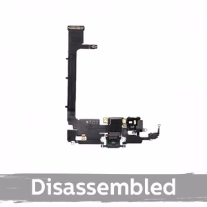 Charging Port Compatible With Apple iPhone 11 Pro Max with Flex / Matte Black / (Disassembled)