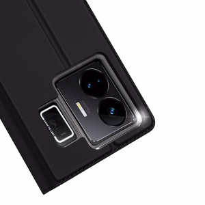 Dux Ducis Skin Pro чехол для Realme GT Neo 5 / Realme GT3 флип-обложка карточный кошелёк подставка чёрный
