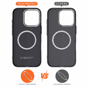Чехол Tech-Protect Ion Carbon MagSafe для Samsung Galaxy S25 Ultra - чёрный