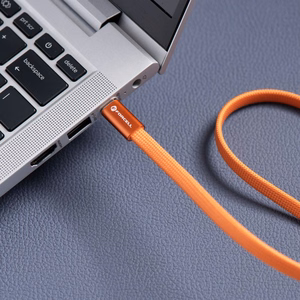 Кабель USB-C — USB-C Forcell F-Energy QC4.0 PD 3A 60W Cafule Flat 1,2 м CCFN23 оранжевый