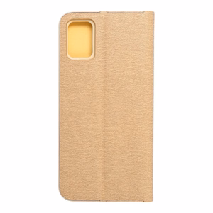 LUNA Book Gold dėklas telefonui SAMSUNG A51 auksinis