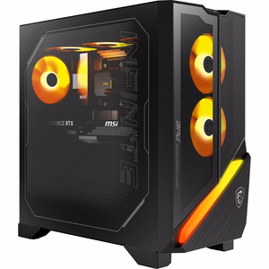MSI stalinis kompiuteris AMD RyzenT 7 9800X3D 32 GB DDR5-SDRAM SSD 2 TB NVIDIA GeForce RTX 5080 AMD Radeon grafika Wi-Fi Bluetooth Windows 11 Home MPGINFZ3X3D9NVVR7-685EU (PC)