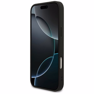 Guess PU Fixed Glitter 4G Metal Logo case for Apple iPhone 18 Pro Max, Black