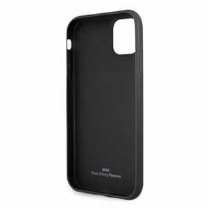 BMW odinis perforuotas dėklas iPhone 11 / Xr - juodas