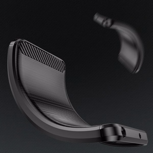 Carbon Case dėklas Realme 10 Pro lankstus silikoninis anglies dangtelis juodas