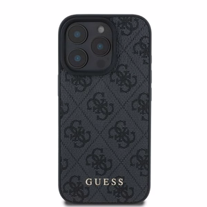 Guess 4G Classic dėklas telefonui iPhone 16 Pro - juodas