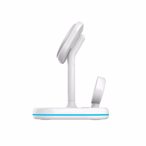 Tech-Protect QI15W-A27 3 в 1 индуктивное зарядное устройство с подставкой MagSafe для смартфона Apple Watch AirPods - белый
