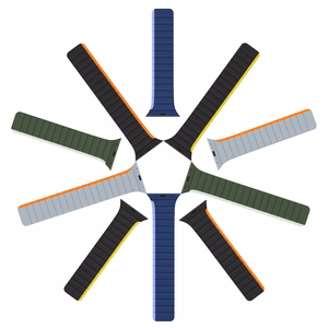 Magnetinė Apple Watch SE, 9, 8, 7, 6, 5, 4, 3, 2, 1 (41, 40, 38 mm) Dux Ducis Apyrankė (LD Versija) - juoda ir geltona