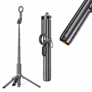 Blavec Selfie Stick Aluminium Fusion P-12 Magsafe Auto pop trikojis + nuotolinio valdymo pultas 1,60 m (SSFP12-MTRAPB160) juodas