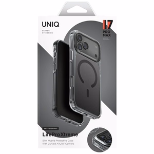 Uniq LifePro Xtreme Magclick Dėklas telefonui su įkrovimu iPhone 17 Pro Max - juodas