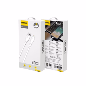 Dudao L2L USB-A / Lightning 3A kabelis 2m - baltas
