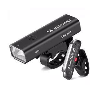 Комплект переднего (400 лм) и заднего USB-C фонарей Wozinsky WSBLB2 – чёрный