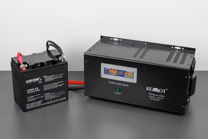 KEMOT PROsinus-2200 wall-mounted backup power supply, pure sine wave inverter with charging function, 12 V/230 V, 2200 VA/1600 W