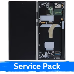 LCD Display Compatible With Samsung S908 S22 Ultra With Frame / Graphite (Red)(Sky Blue) / (Service Pack)