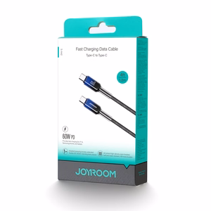 Кабель Joyroom S-A42 Crystal-Clear Series 60W USB-C - USB-C 1,2 м - чёрный