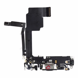 Оригинальный шлейф разъёма зарядки USB для iPhone 15 Pro, снятый с донорского устройства, — чёрный